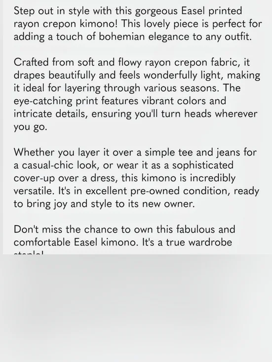 Easel All I Need Flowy Kimono - Picture 11 of 13